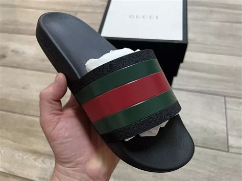 gucci pursuit striped sandals|Gucci ladies slides.